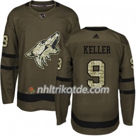Arizona Coyotes Trikot Clayton Keller 9 Adidas 2017-2018 Camo Grün Authentic - Herren
